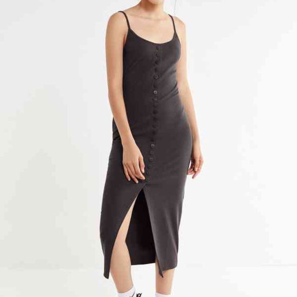Urban Outfitters Dresses & Skirts - urban outfitters new washed black knit midi dress